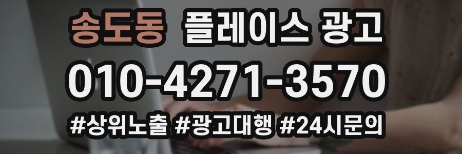 송도동 플레이스 광고