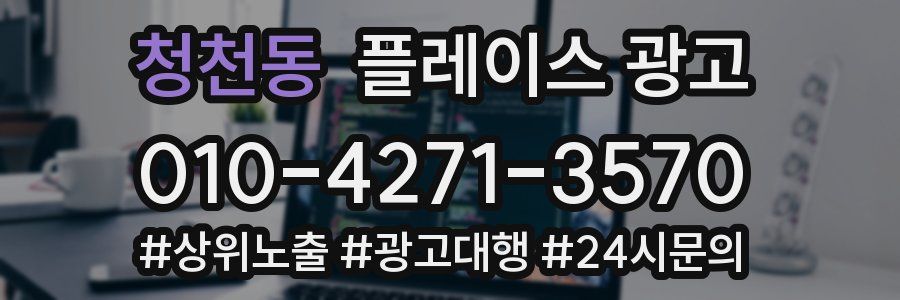 청천동 플레이스 광고