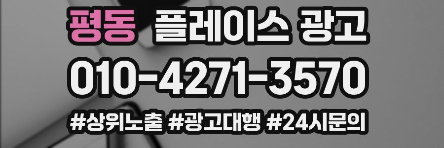 평동 플레이스 광고