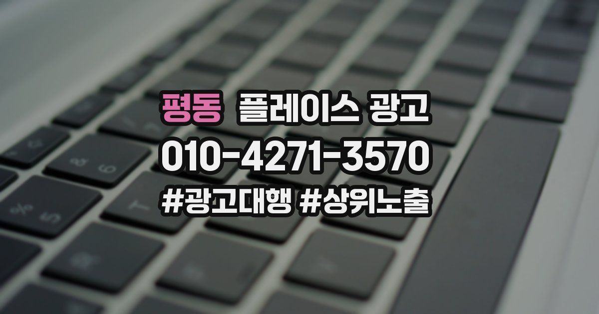 평동 플레이스 광고