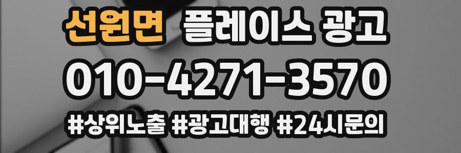 선원면 플레이스 광고