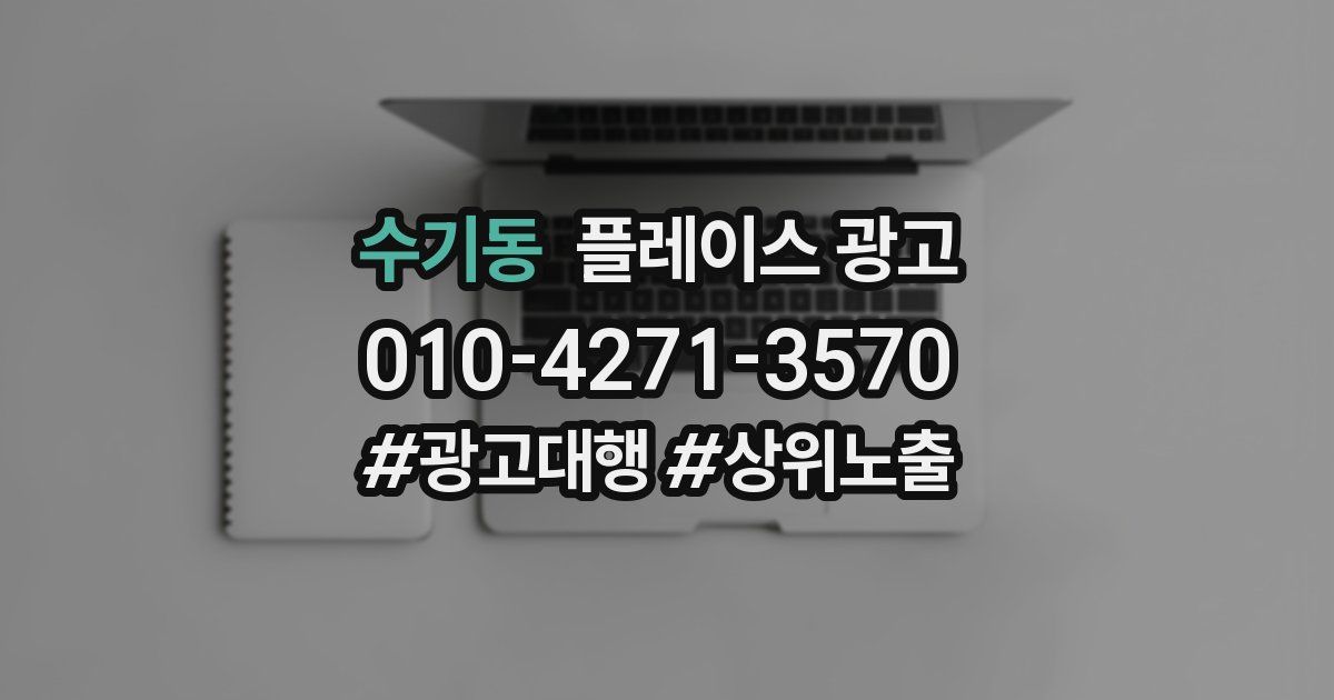 수기동 플레이스 광고