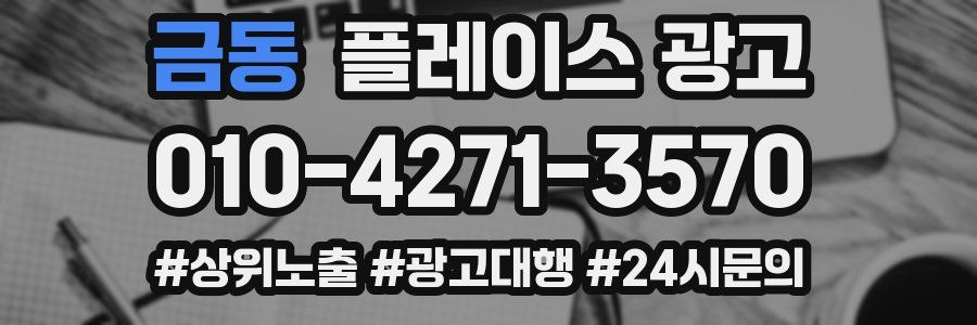 금동 플레이스 광고