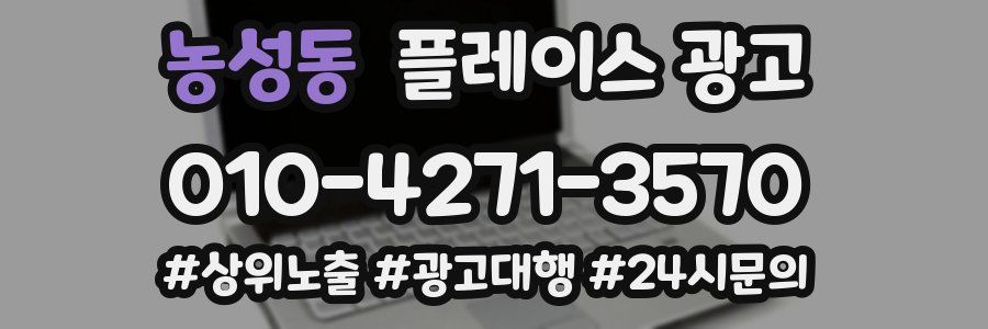 농성동 플레이스 광고