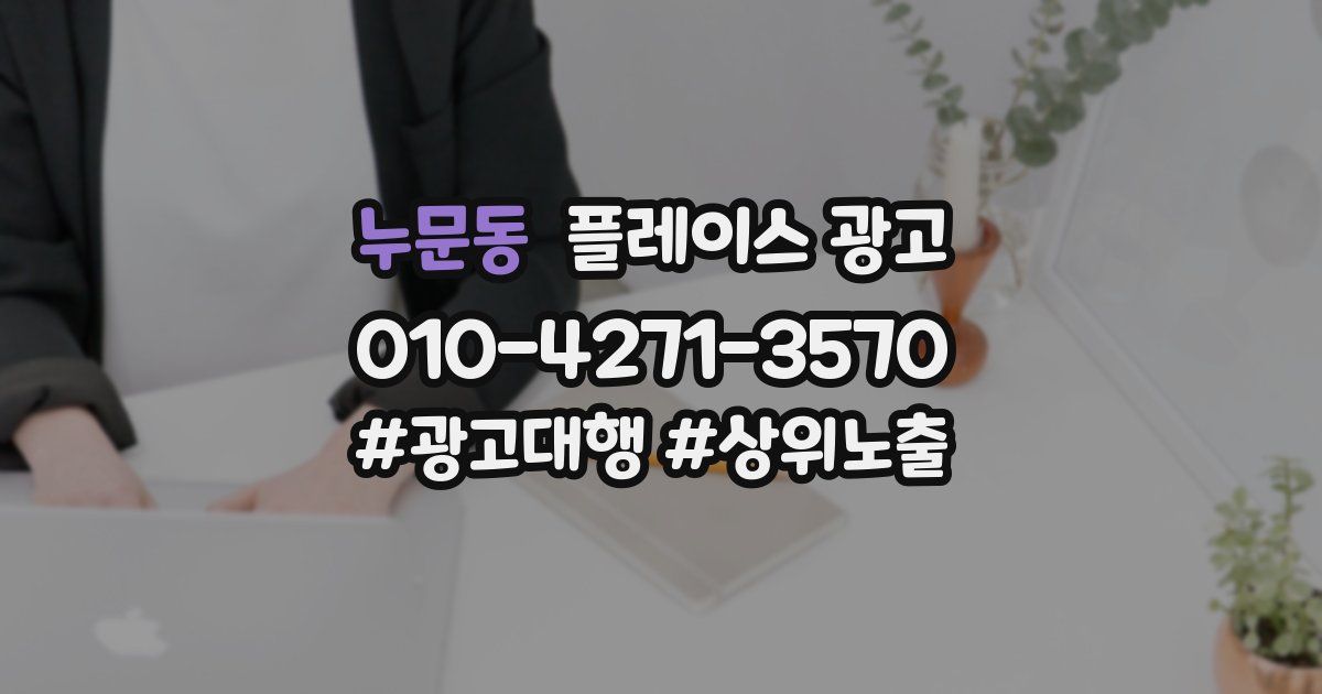 누문동 플레이스 광고