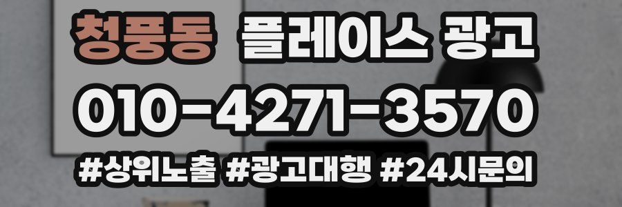 청풍동 플레이스 광고