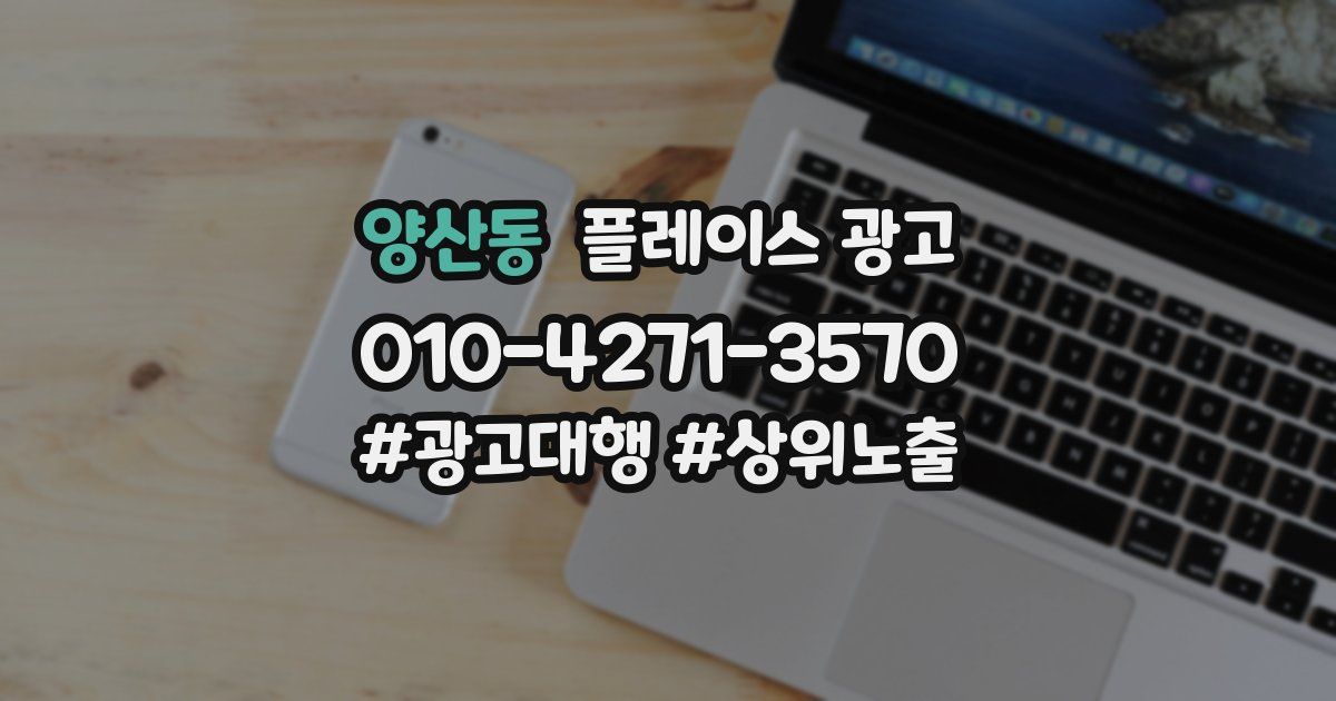 양산동 플레이스 광고