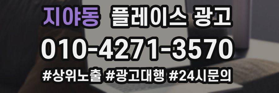 지야동 플레이스 광고