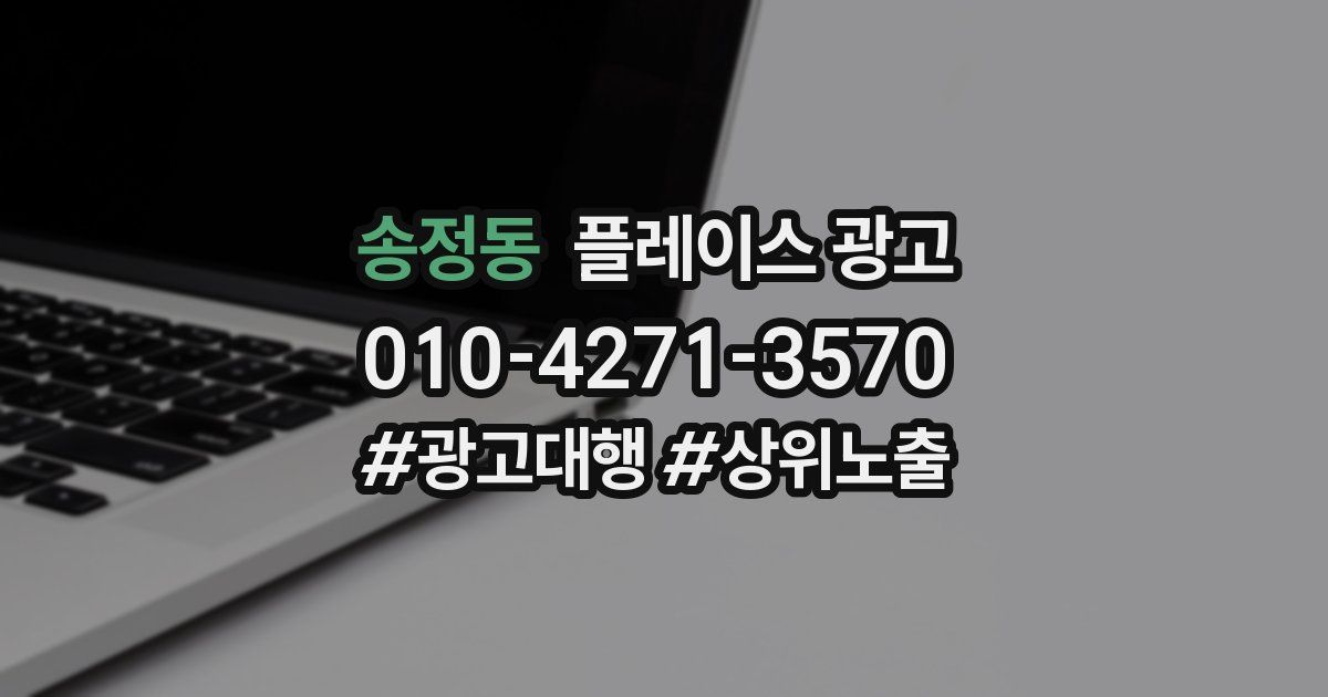 송정동 플레이스 광고
