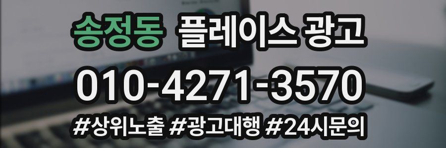 송정동 플레이스 광고