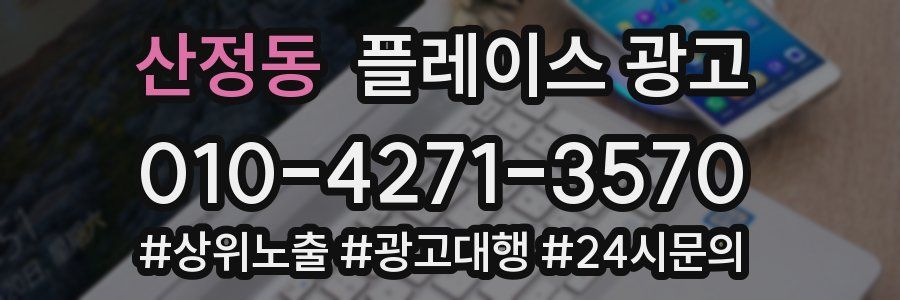 산정동 플레이스 광고