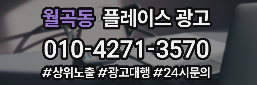월곡동 플레이스 광고