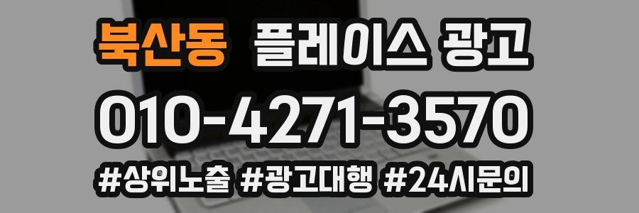 북산동 플레이스 광고
