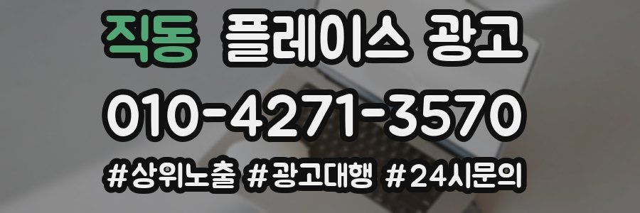 직동 플레이스 광고