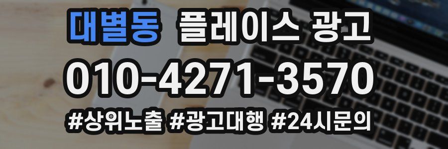 대별동 플레이스 광고