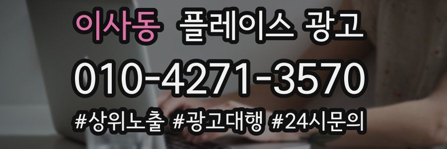 이사동 플레이스 광고