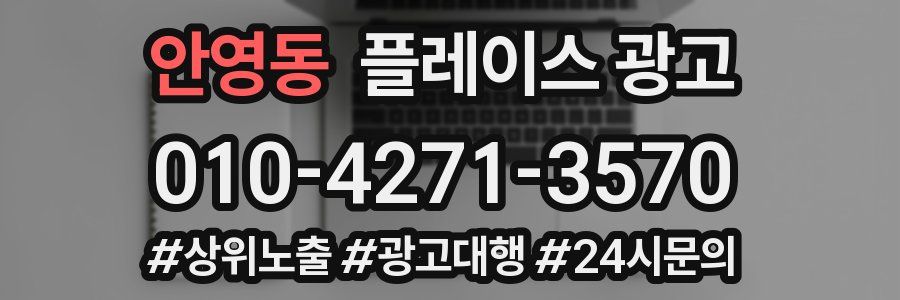 안영동 플레이스 광고