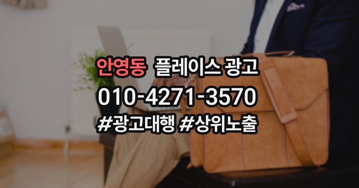 안영동 플레이스 광고