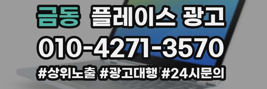 금동 플레이스 광고