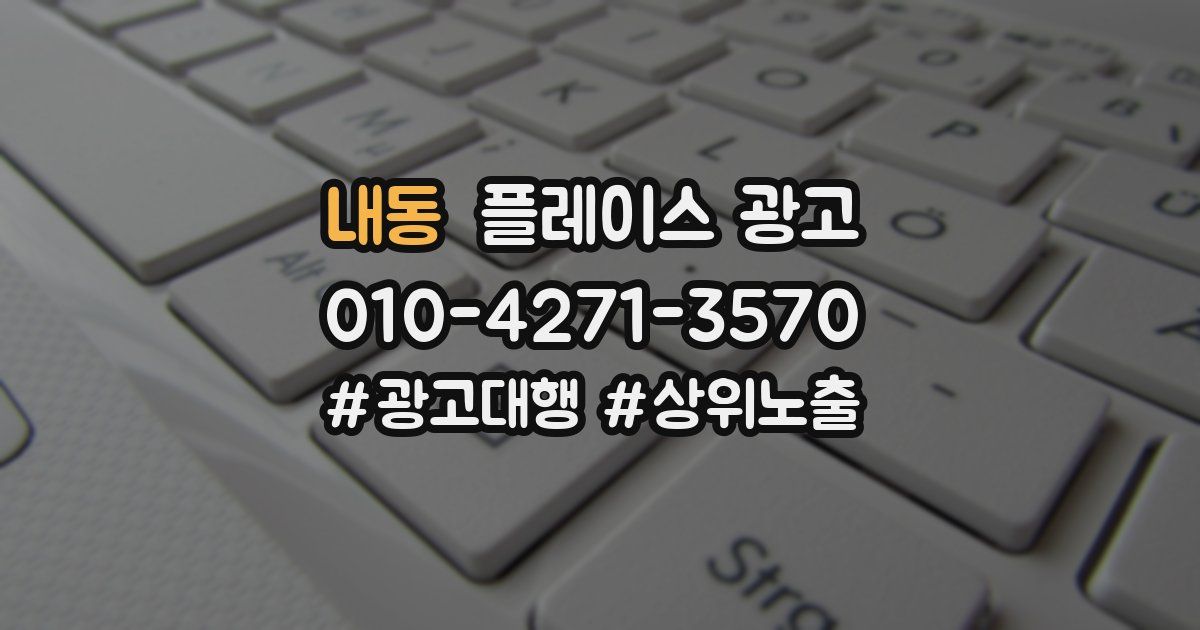 내동 플레이스 광고