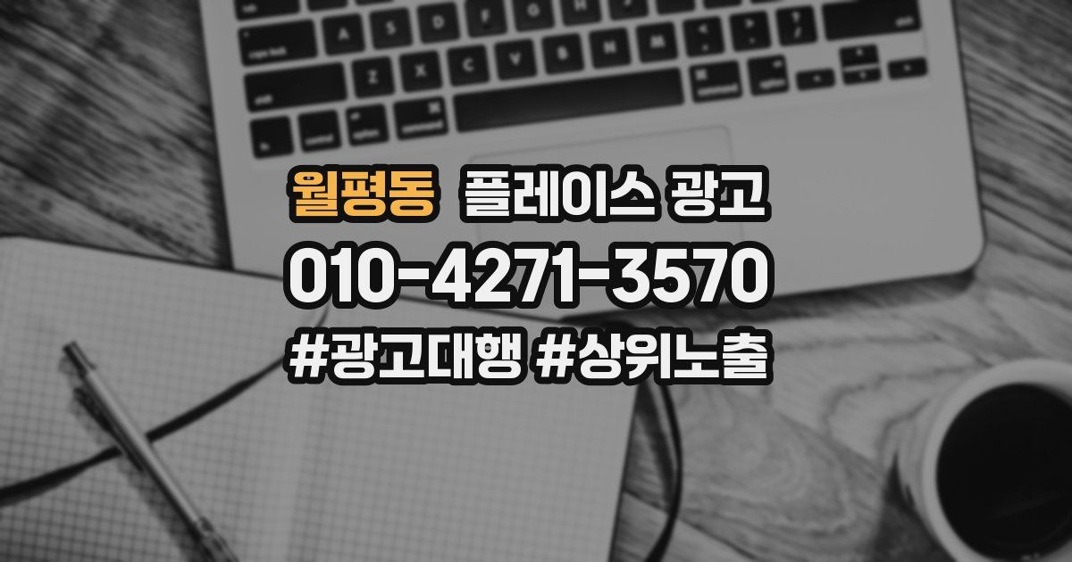 월평동 플레이스 광고