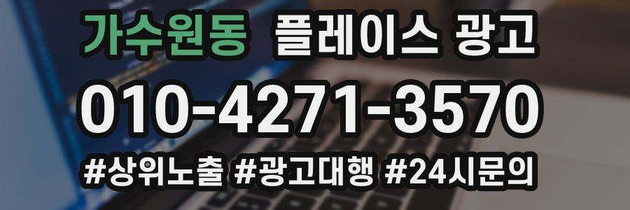 가수원동 플레이스 광고