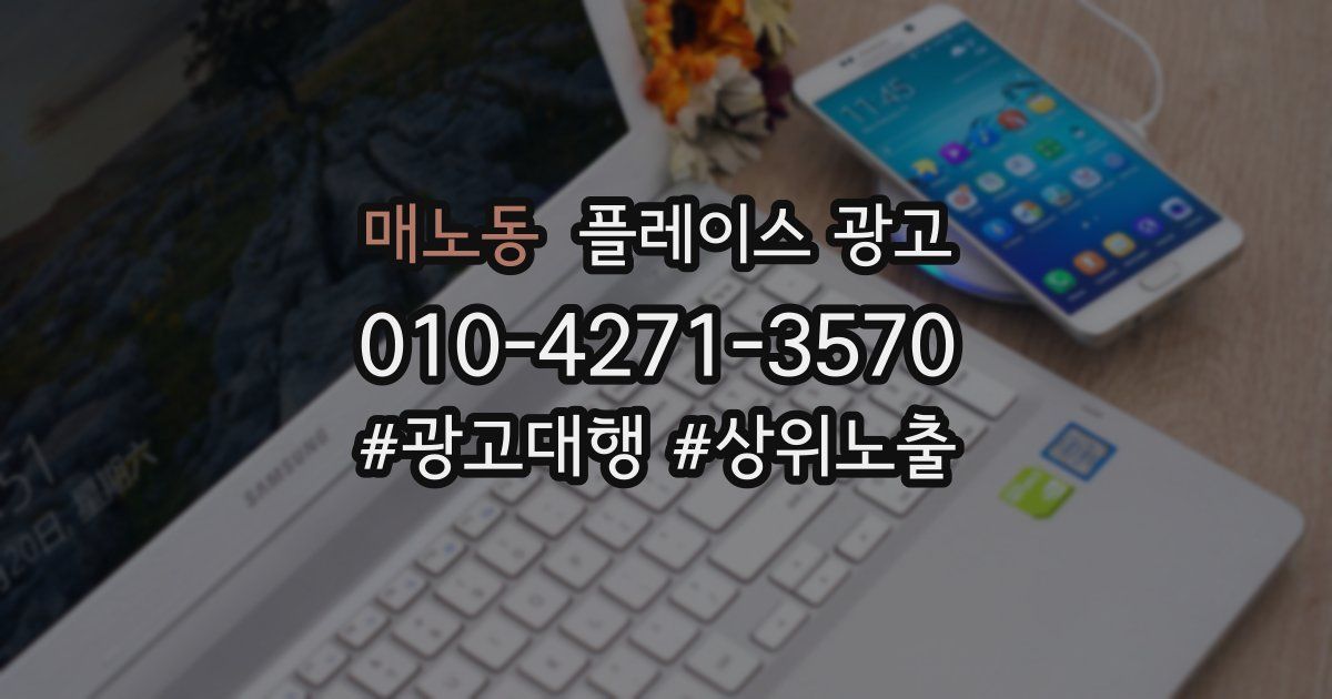 매노동 플레이스 광고
