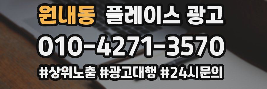 원내동 플레이스 광고