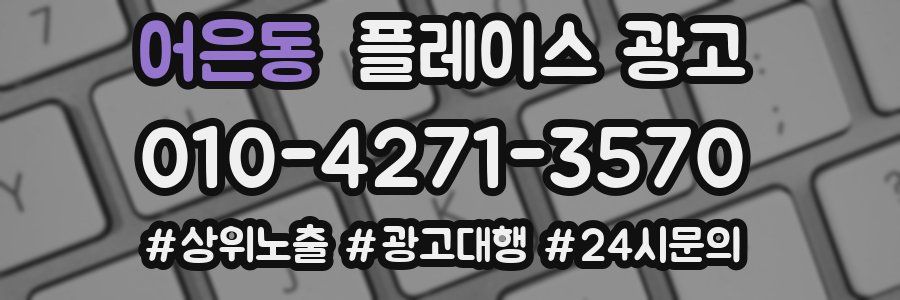 어은동 플레이스 광고