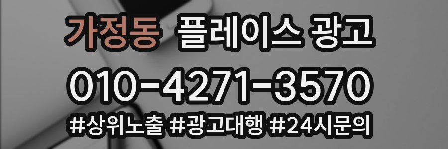 가정동 플레이스 광고