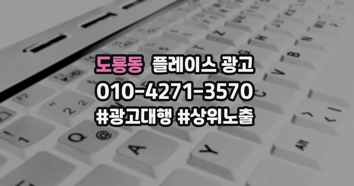 도룡동 플레이스 광고