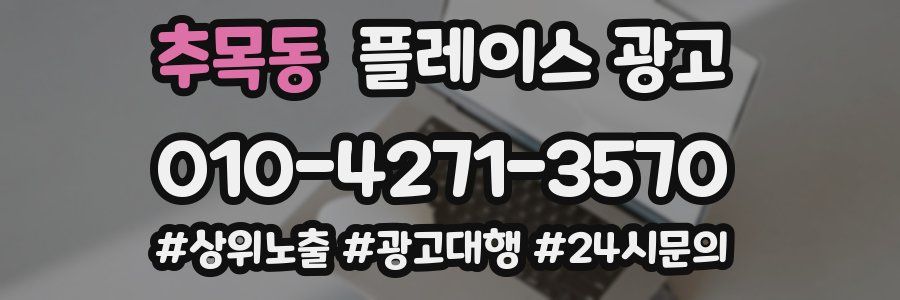 추목동 플레이스 광고