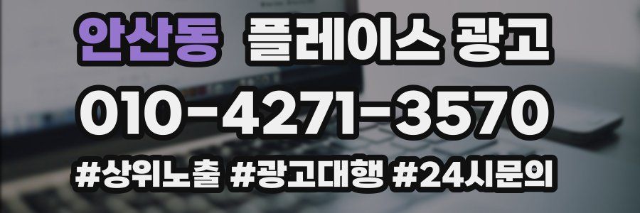 안산동 플레이스 광고