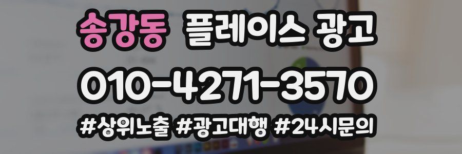 송강동 플레이스 광고