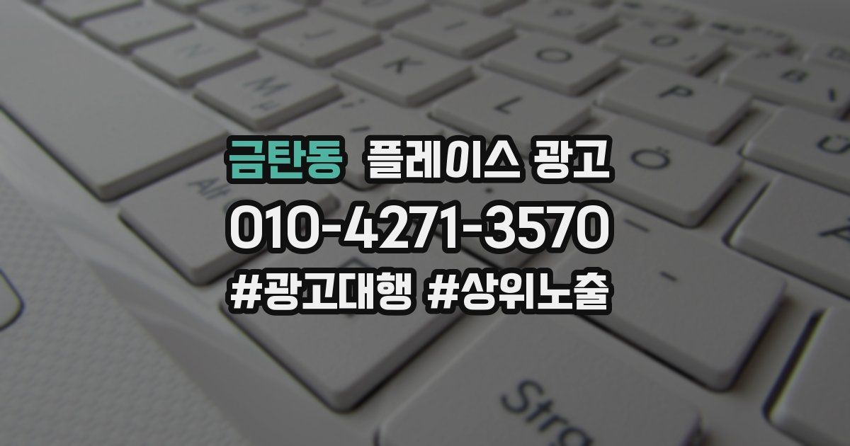 금탄동 플레이스 광고