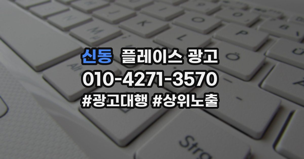 신동 플레이스 광고