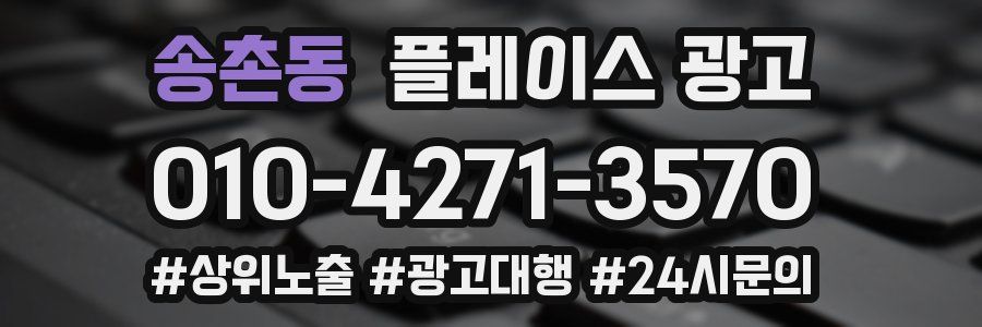 송촌동 플레이스 광고