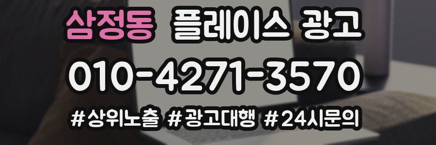삼정동 플레이스 광고