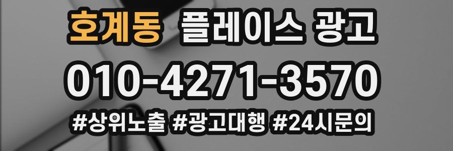 호계동 플레이스 광고