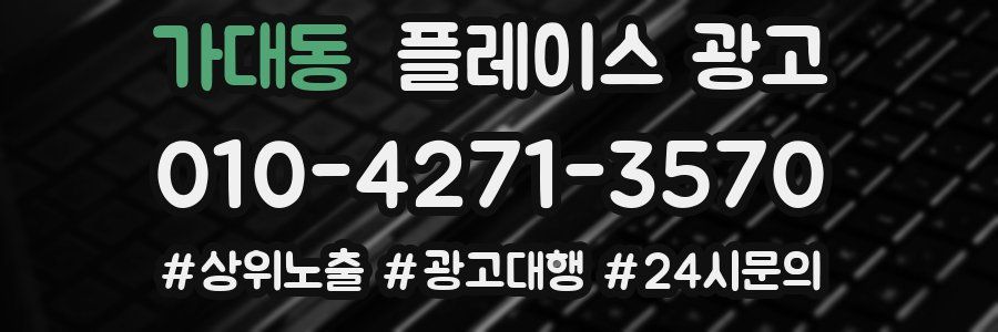 가대동 플레이스 광고