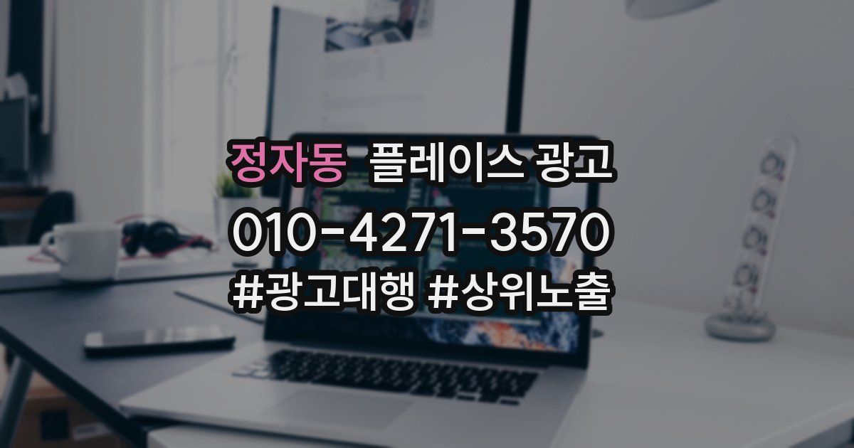 정자동 플레이스 광고