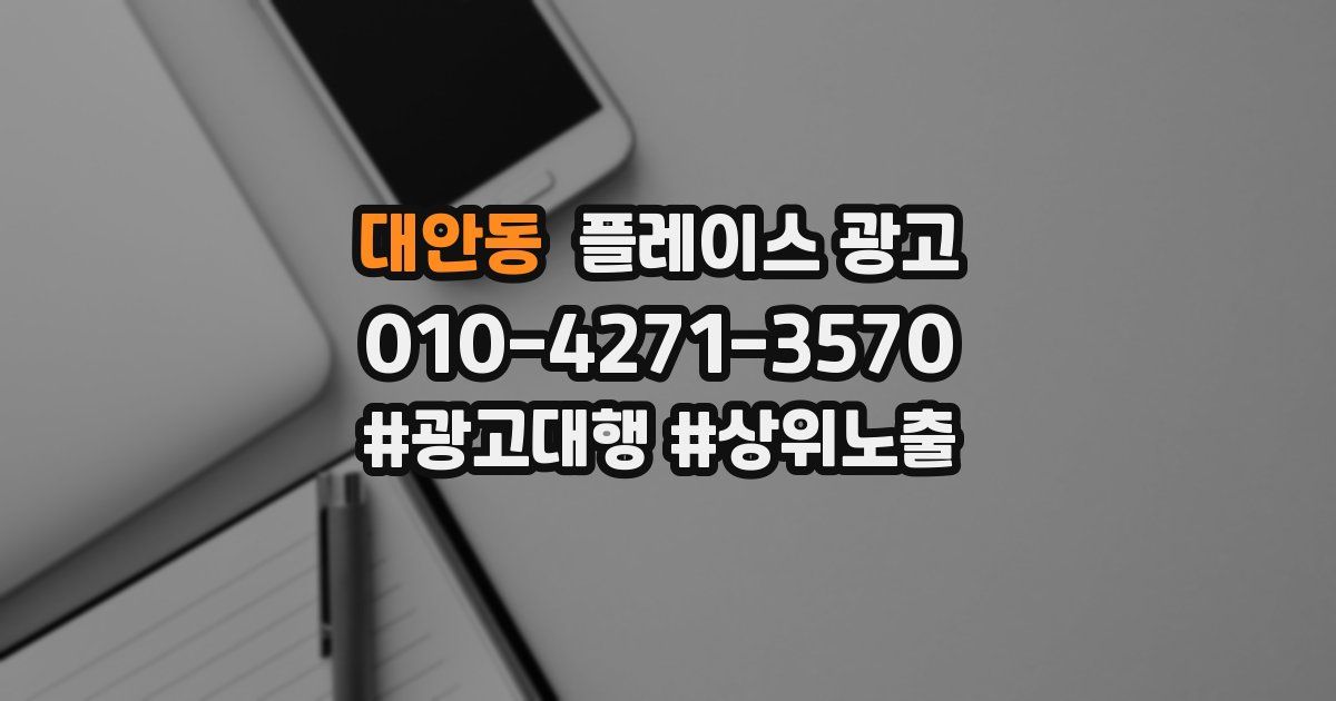 대안동 플레이스 광고