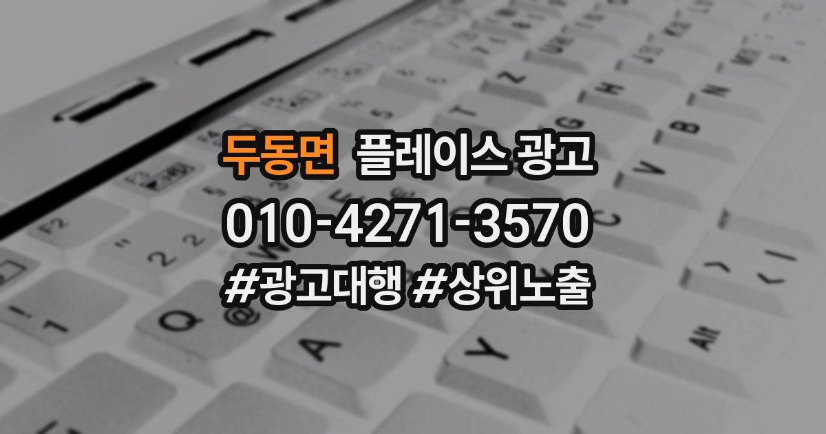 두동면 플레이스 광고