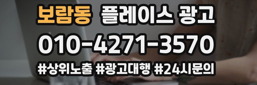 보람동 플레이스 광고
