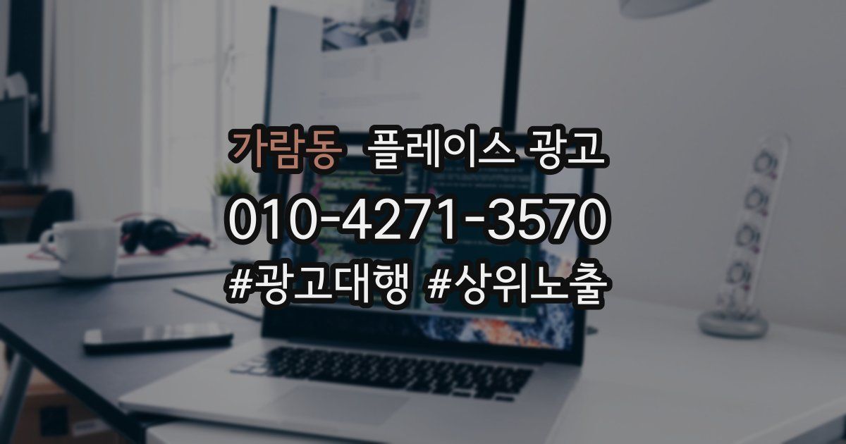 가람동 플레이스 광고