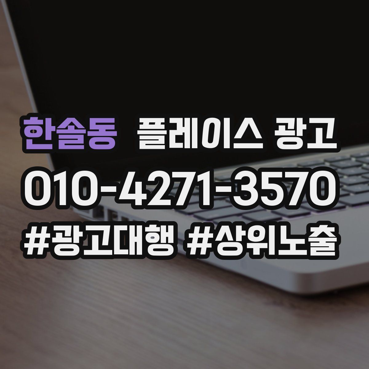 한솔동 플레이스 광고