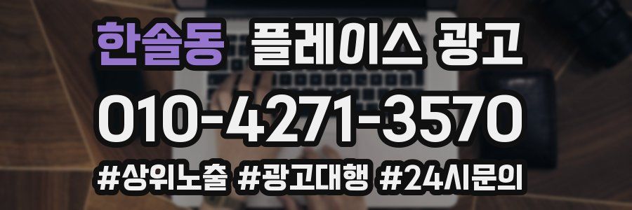 한솔동 플레이스 광고