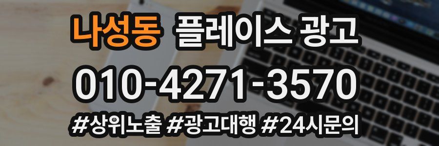 나성동 플레이스 광고