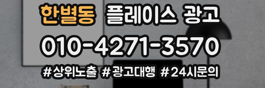한별동 플레이스 광고