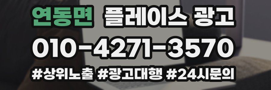 연동면 플레이스 광고